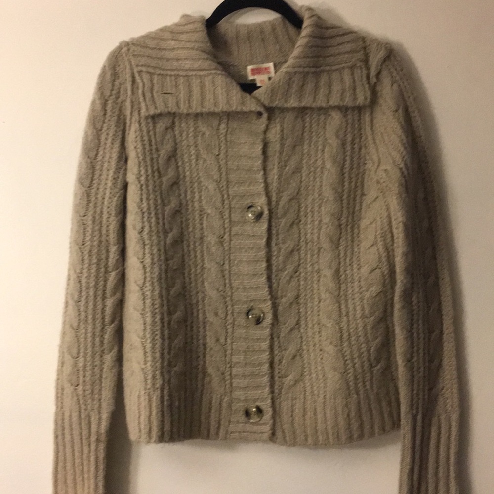 NWOT camel and Marin colored knit button down jackets
